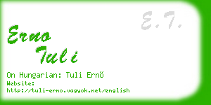 erno tuli business card